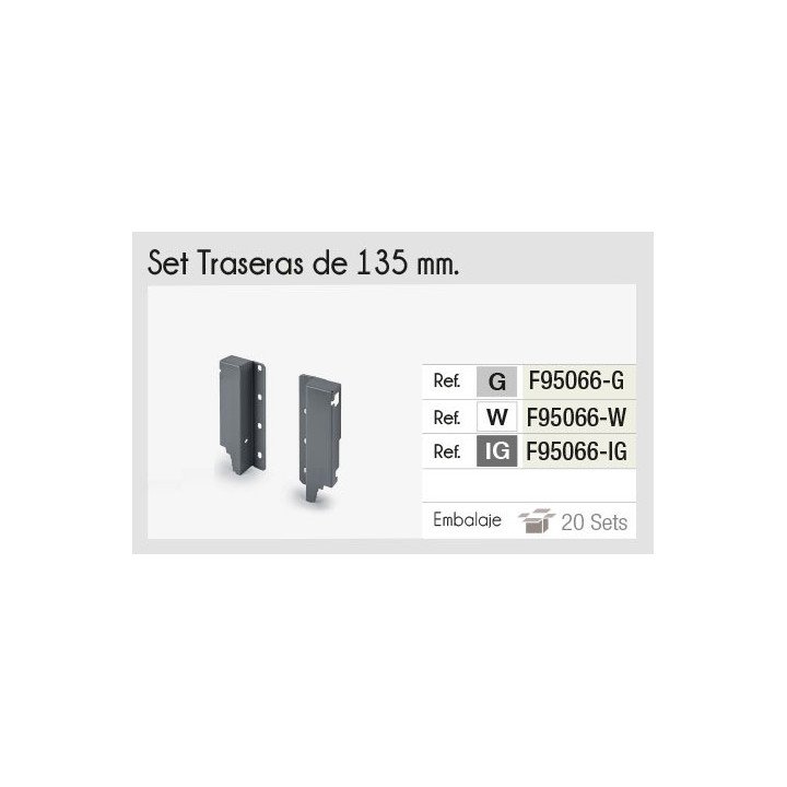 BARRA OLLERA 500mm.2PZ.+135 CONECTOR ANTRACITA